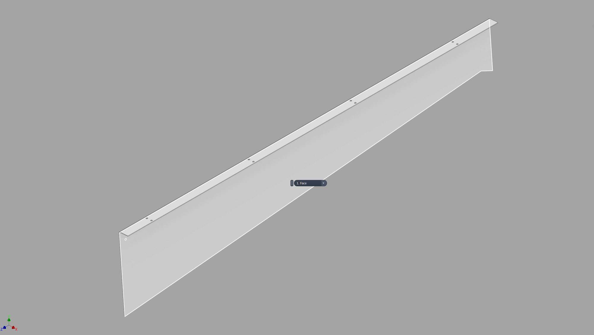 The inherited plate as a plain solid body before conversion